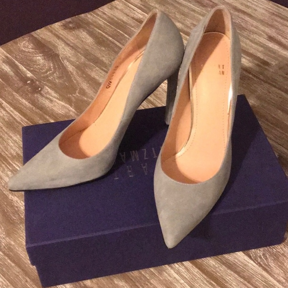 Stuart Weitzman Queen Gray Heels Pumps